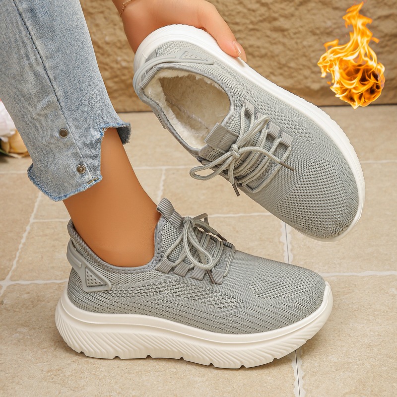 Zapatillas de Deporte para Cam - Knit Fabric Lace Up Sneakers reseña y precio